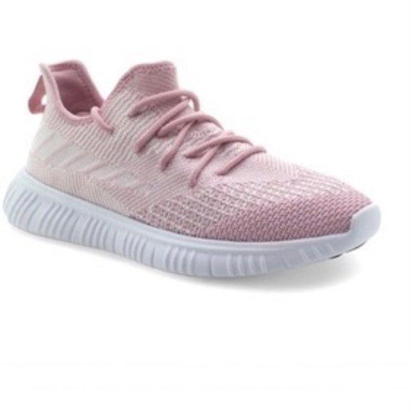 Avia Memory Foam Mixed Knit Sneakers Women's Size 7.5 Pink - Picture 1 of 12